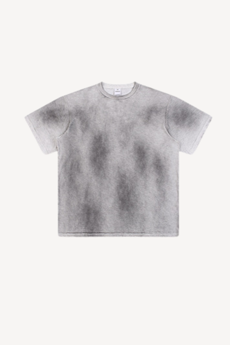 Men's Summer 160g Cotton Hand Painted Fade Loose Crew Tee