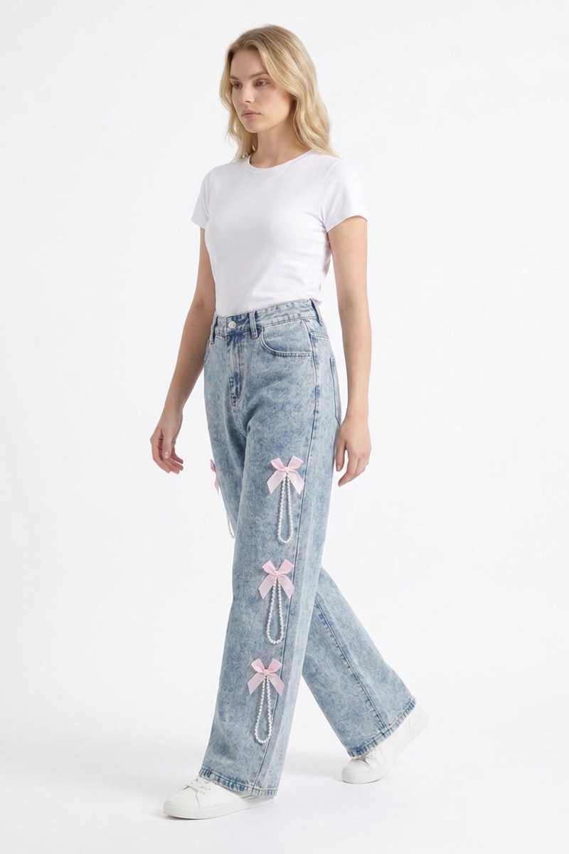 Women's High Waist Wide Leg Jeans