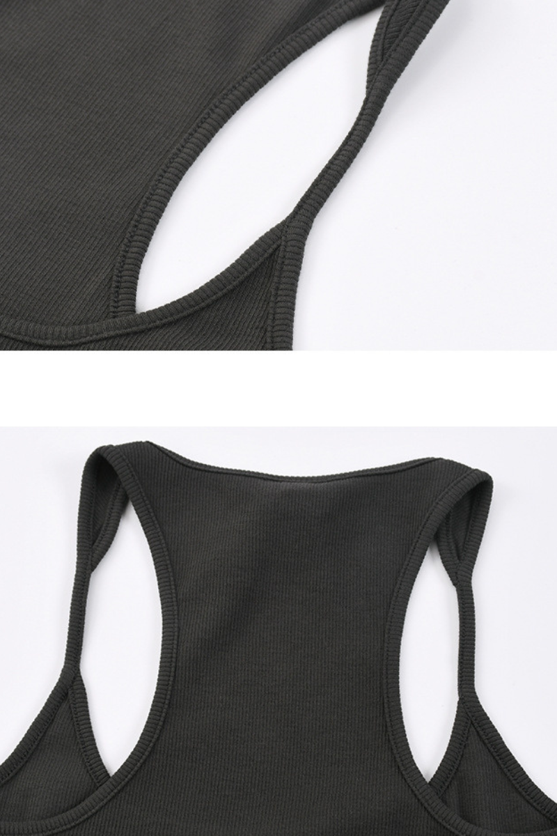 Women's Summer 265g Solid SKM Shaping LowNeck Spaghetti Tank