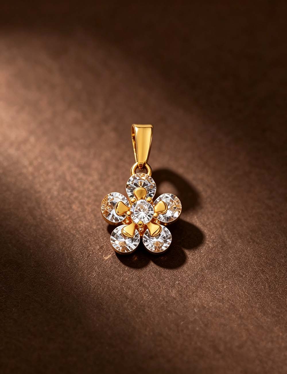 Ladies Rhinestone Teardrop Round Floral Pendant Charms