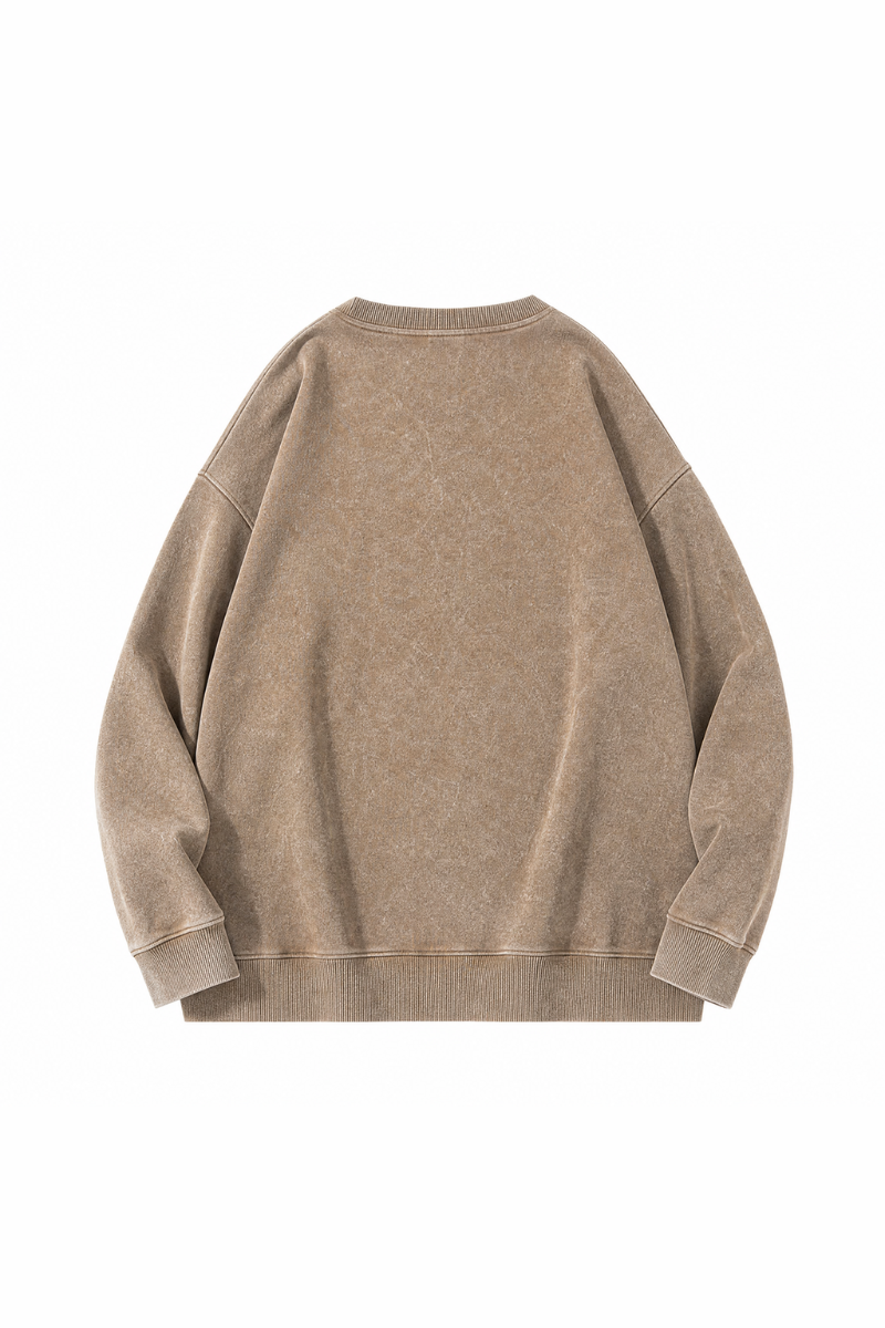 Unisex Fall Clothing Loose Crew Neck Cotton Sweatshirt