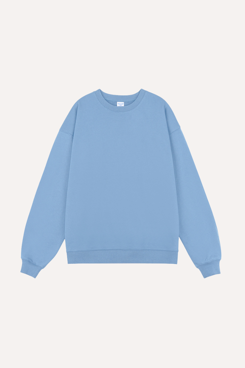 Men's Spring 380g Terry Cotton Loose Crewneck Sweatshirt