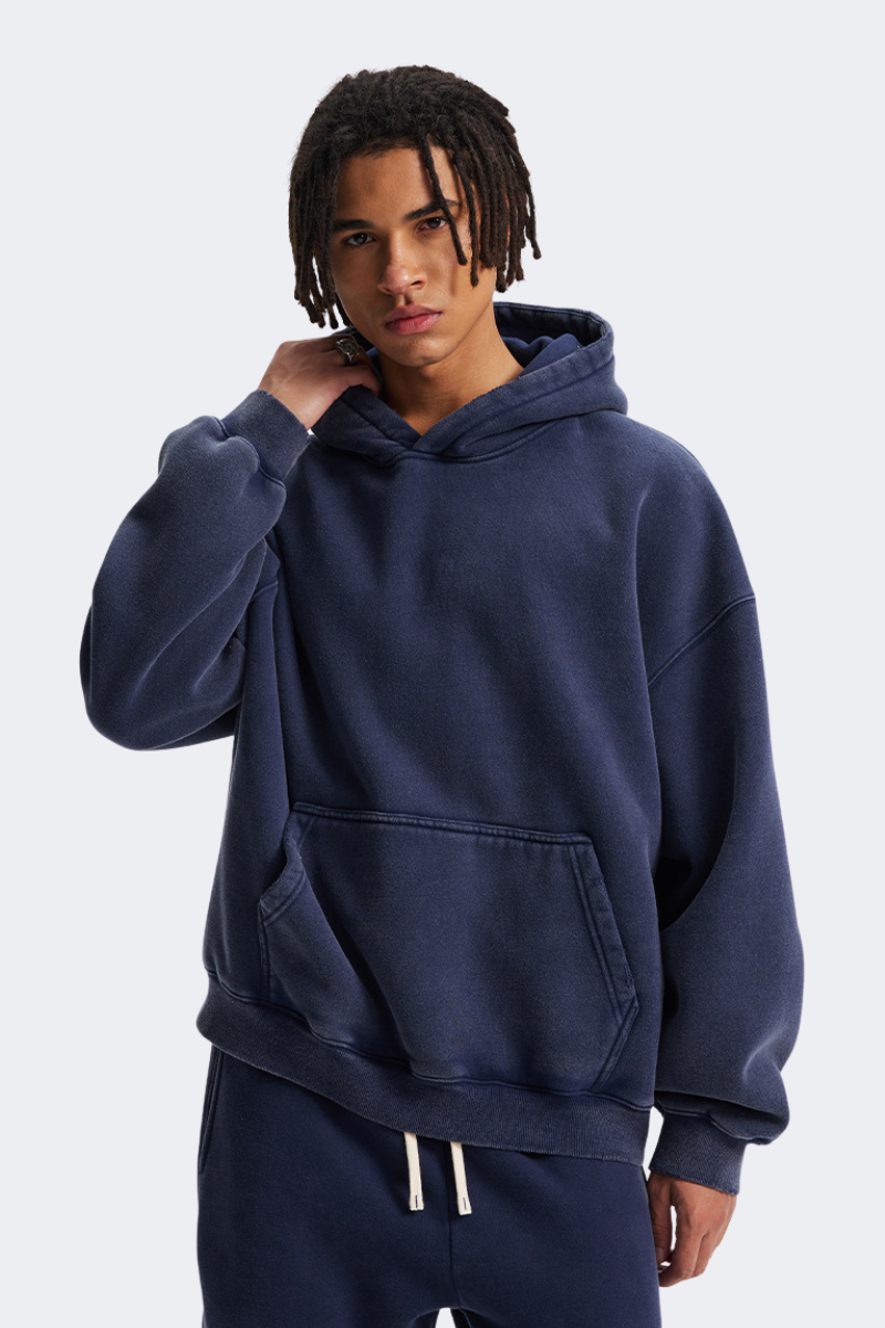 Men's Fall Clothing Vintage Washed Front Pocket Hooded