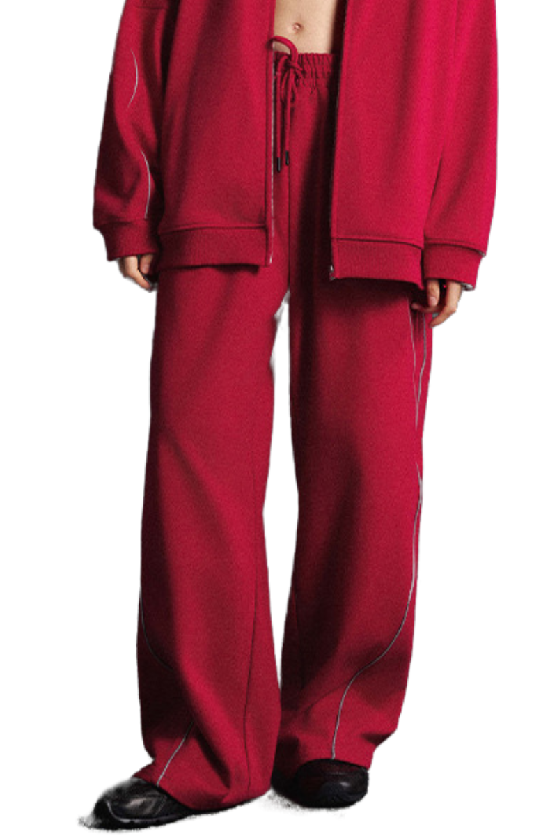 Unisex Fall Clothing 365g Reflective Stripe Sweatpants