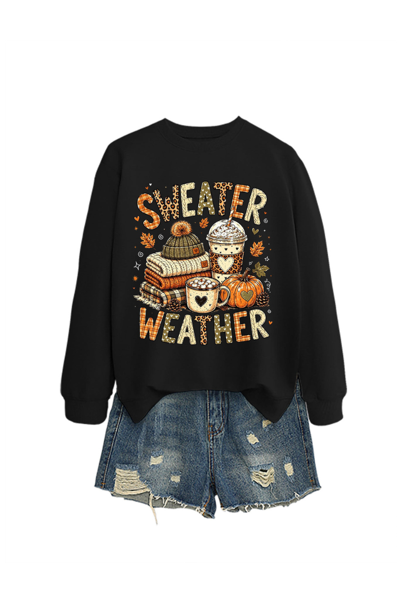 Unisex Fall Clothing Pumpkin Sweater Weather Sweatshirt