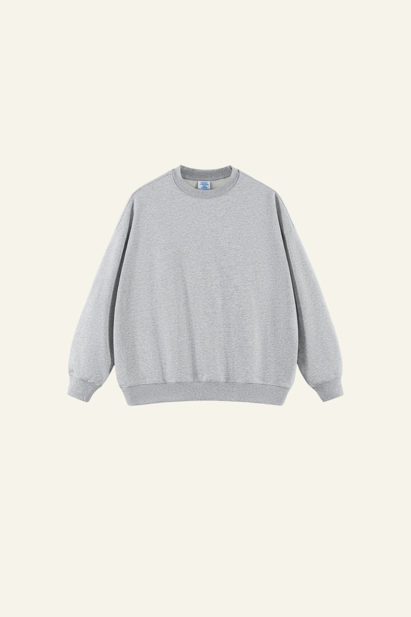 Men's 400G Heavyweight Streetwear Solid Pullover