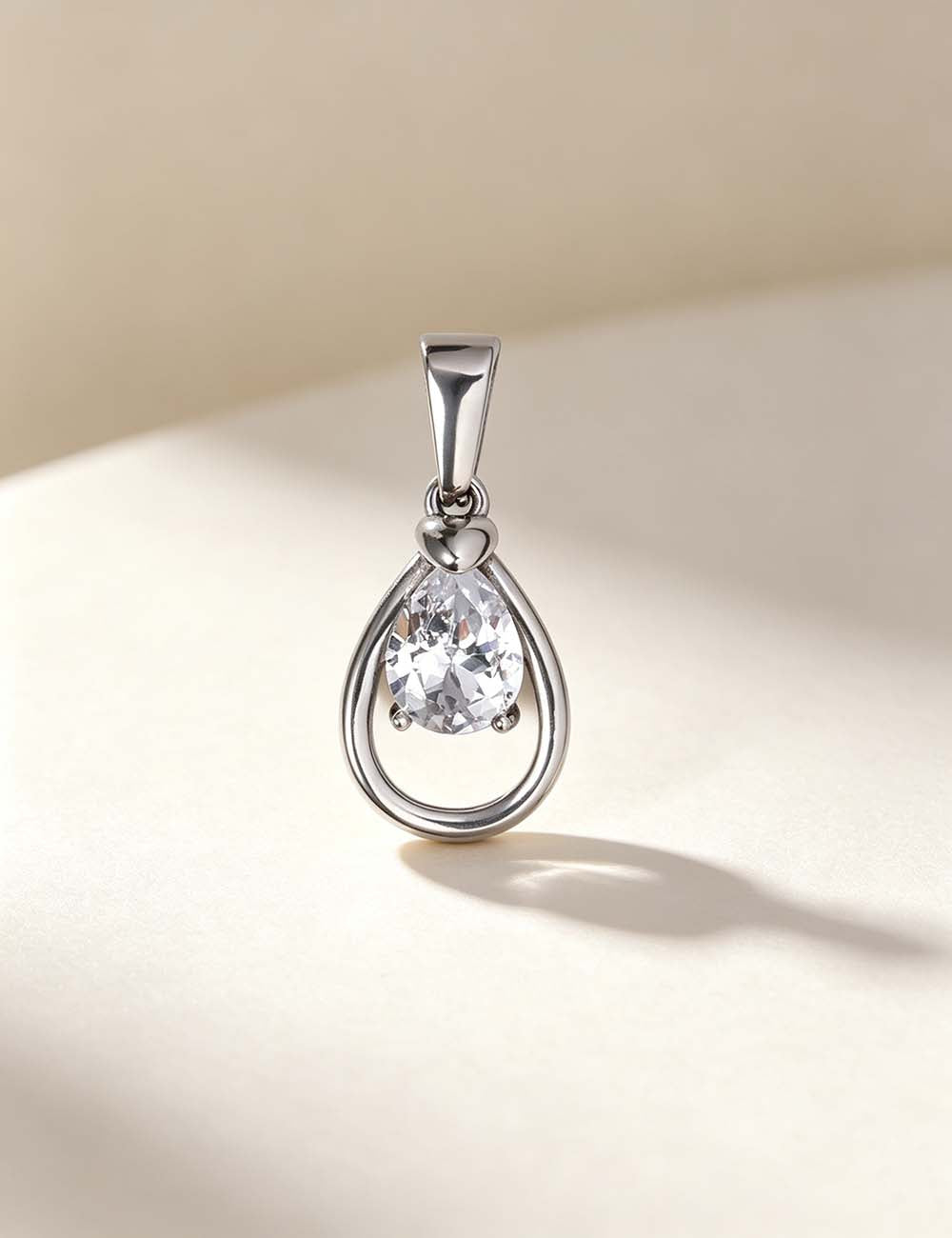 Ladies Minimalist Vintage CZ Sun Flower Charm Pendant
