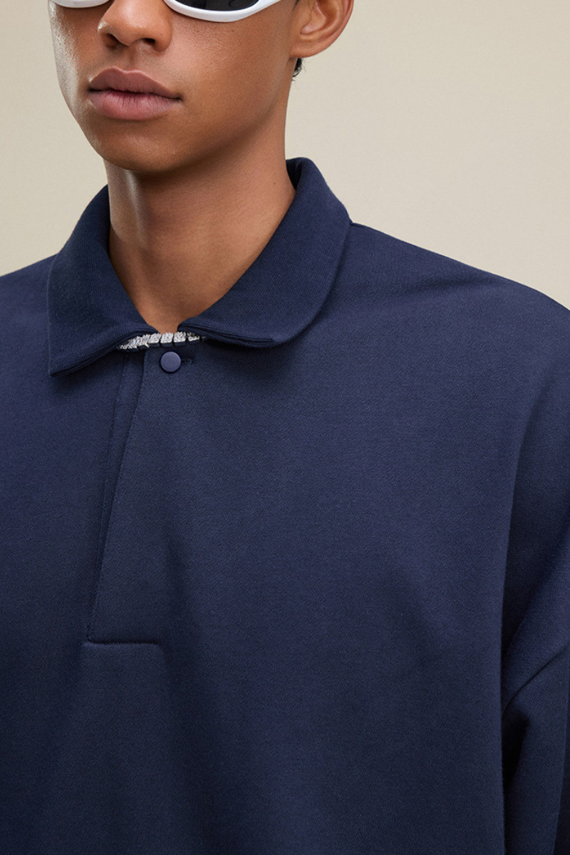 Men's Heavyweight Fleece Lapel Sweatshirt