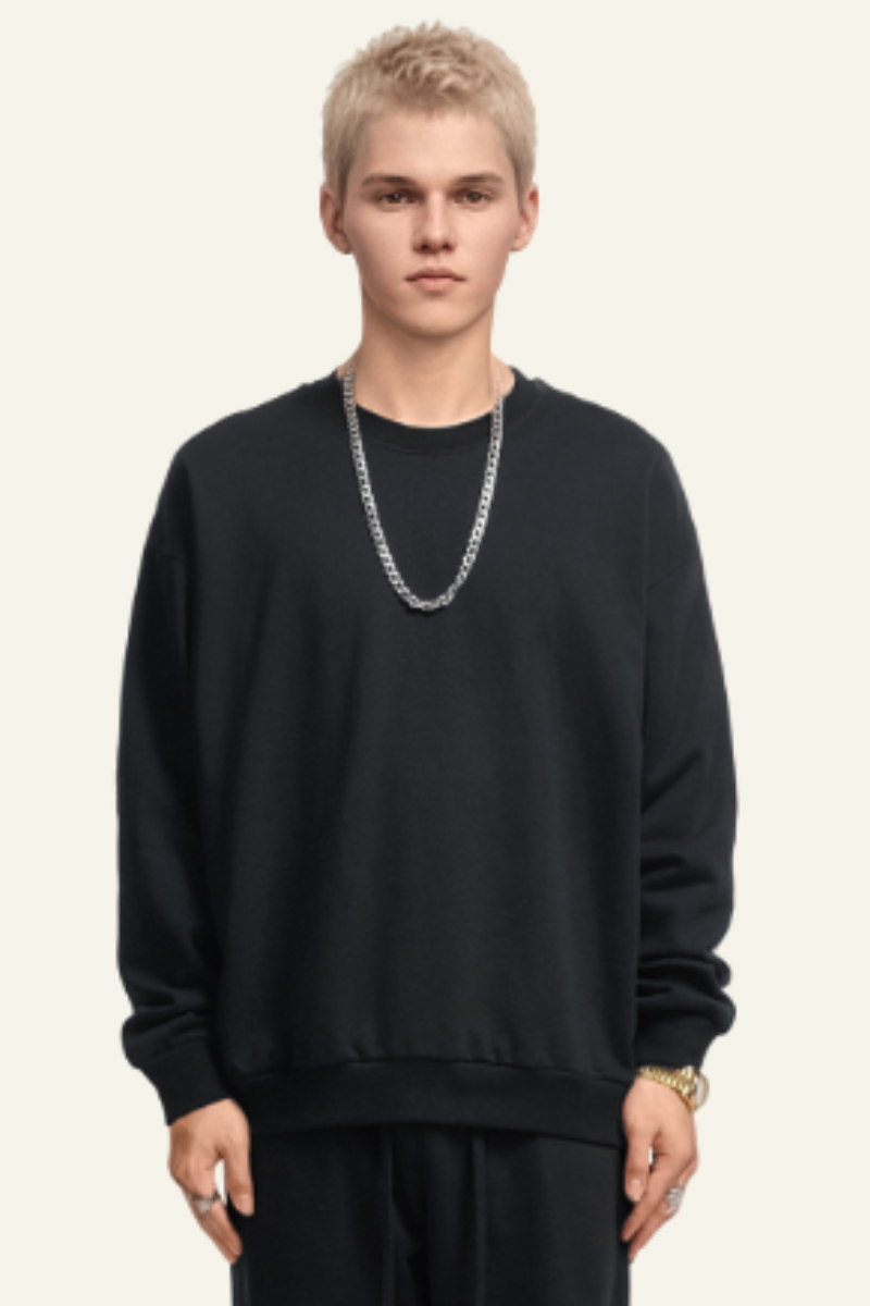 Men's Fall Clothing Solid-Colored Pullover