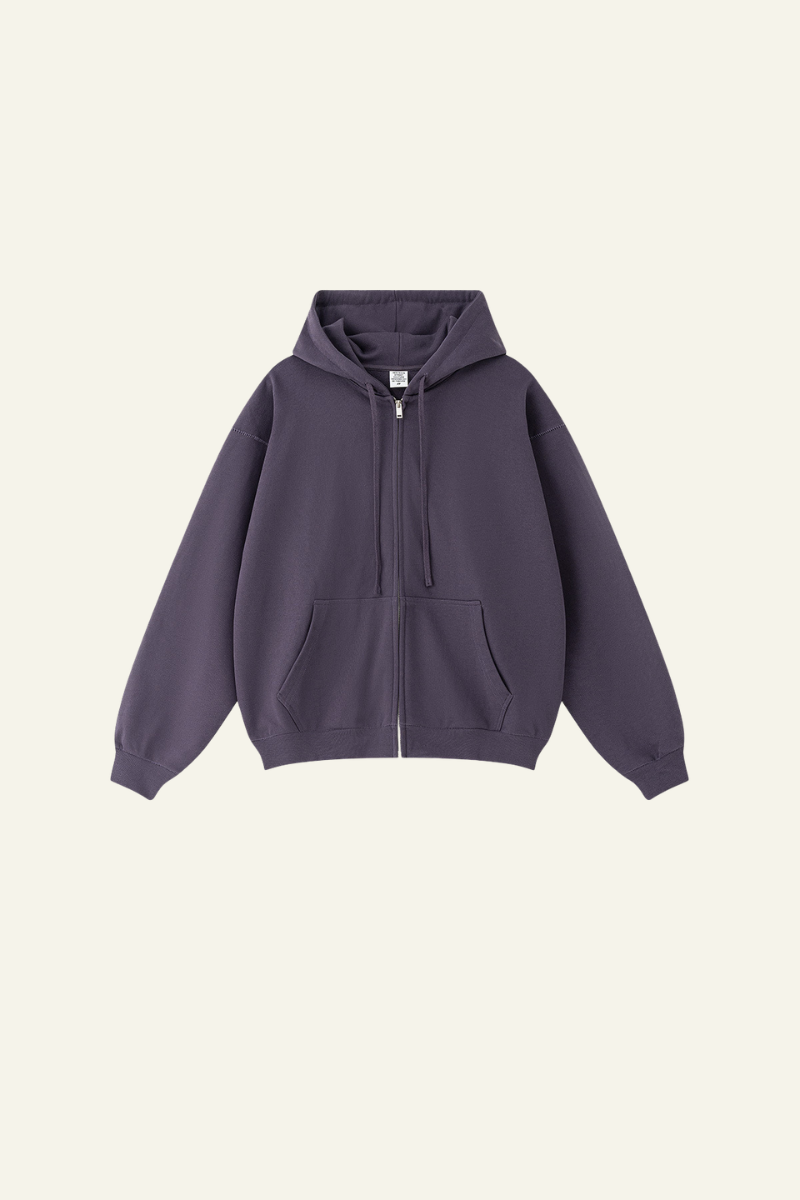 Fall Clothing Pure color terry cloth hooded sweatshirt