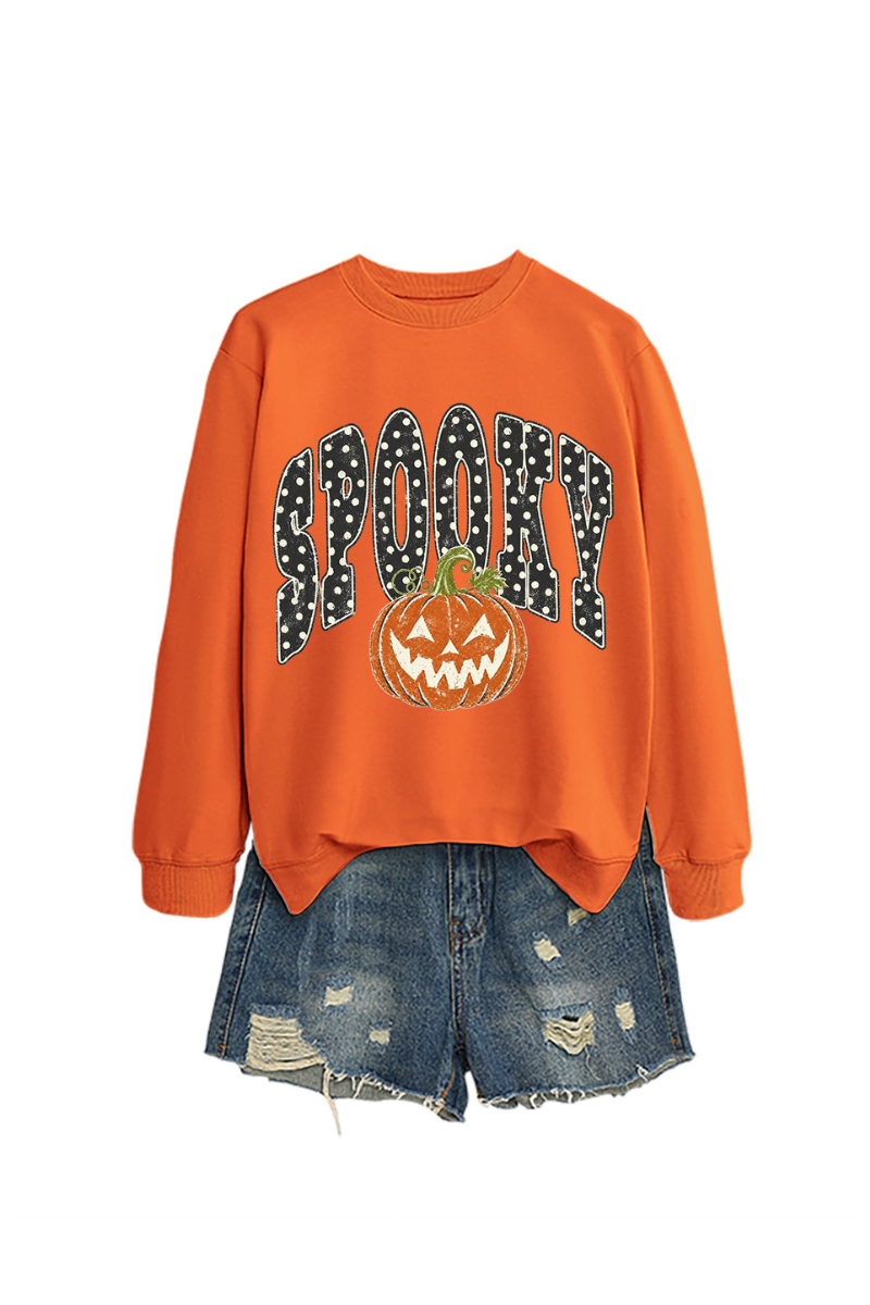 Unisex Fall Clothing Halloween Spooky Pumpkin Sweatshirt