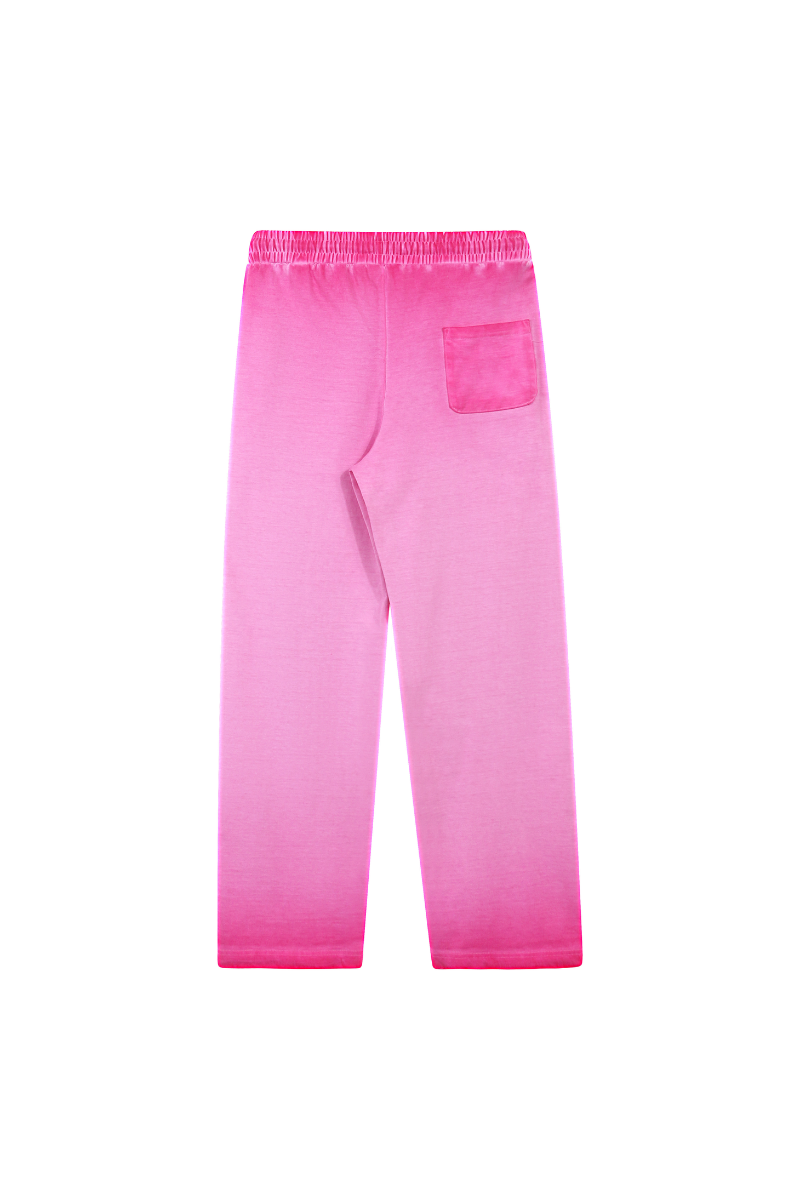 Unisex Fall Clothing Washed Gradient Wide Leg Sweatpants