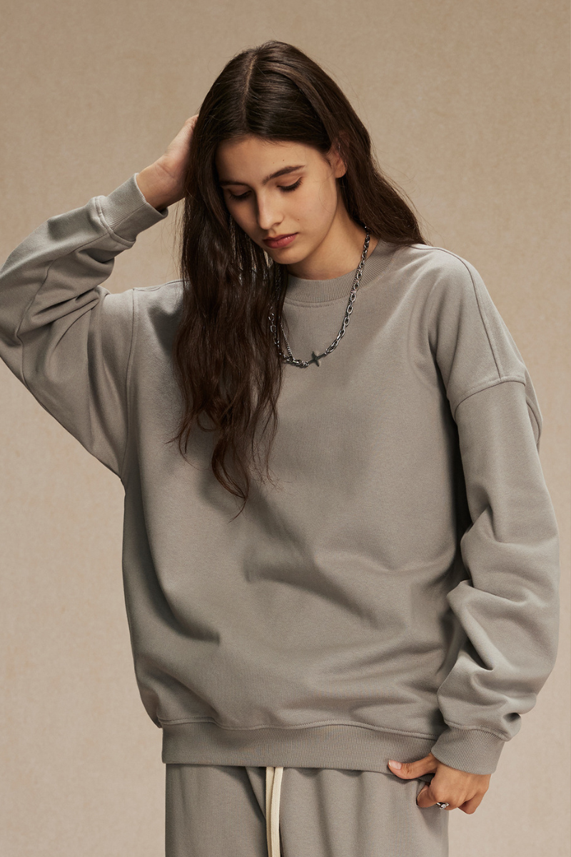 Women's Fall Clothing Streetwear Relaxed Solid Pullover
