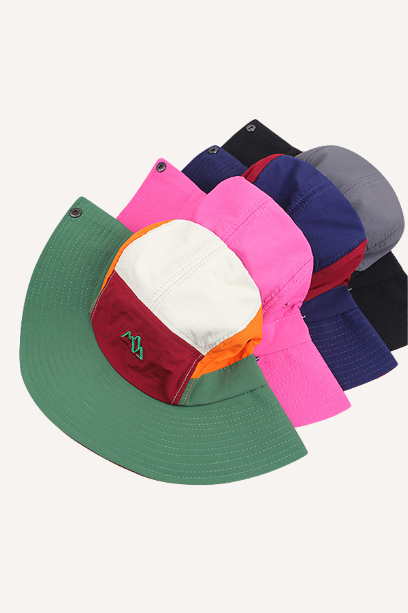 Unisex Summer Japanese Colorblock Quick Dry Bucket Hat