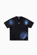 Women's Oversized Solid Cooling Powder Puff Print T-Shirt