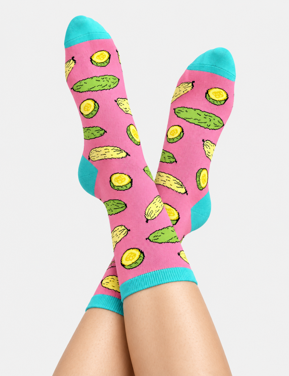 Ladies Novelty Fast Food Graphic Crew Socks