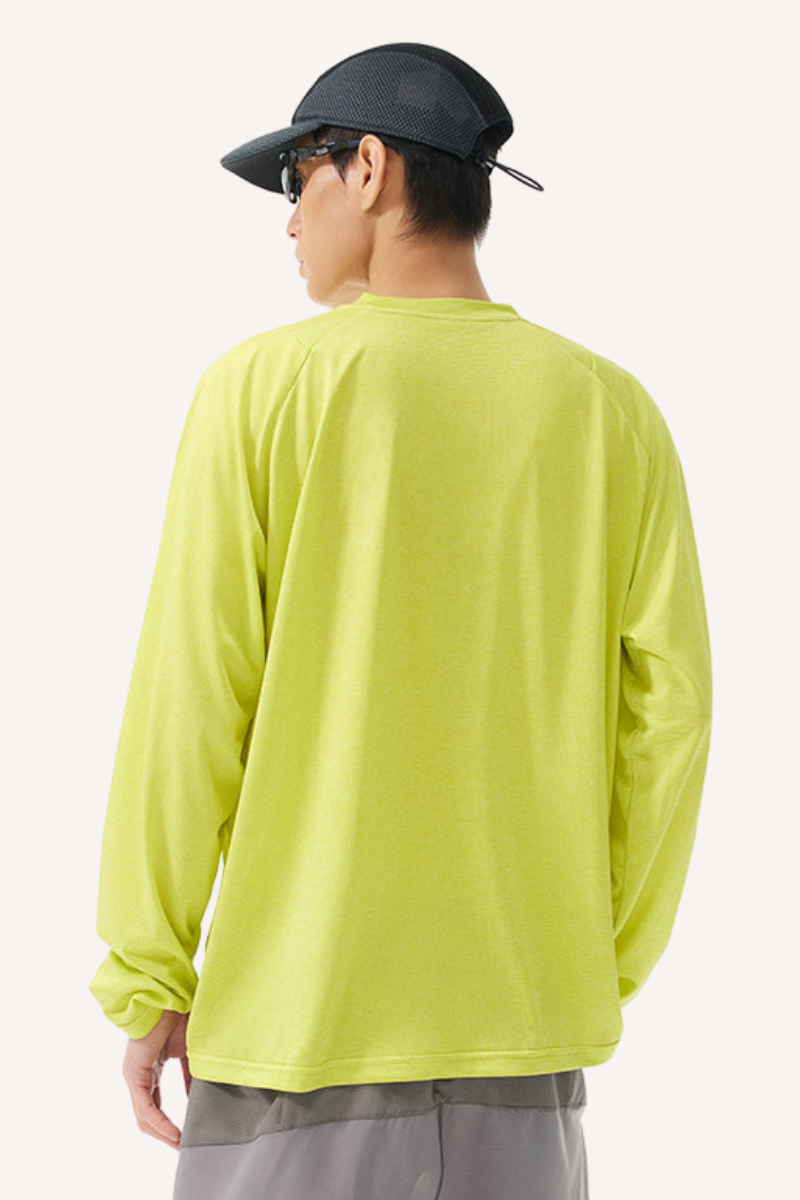 Men‘s COOLMAX LYCRA Wicking Quick Dry Paneled LS Tee