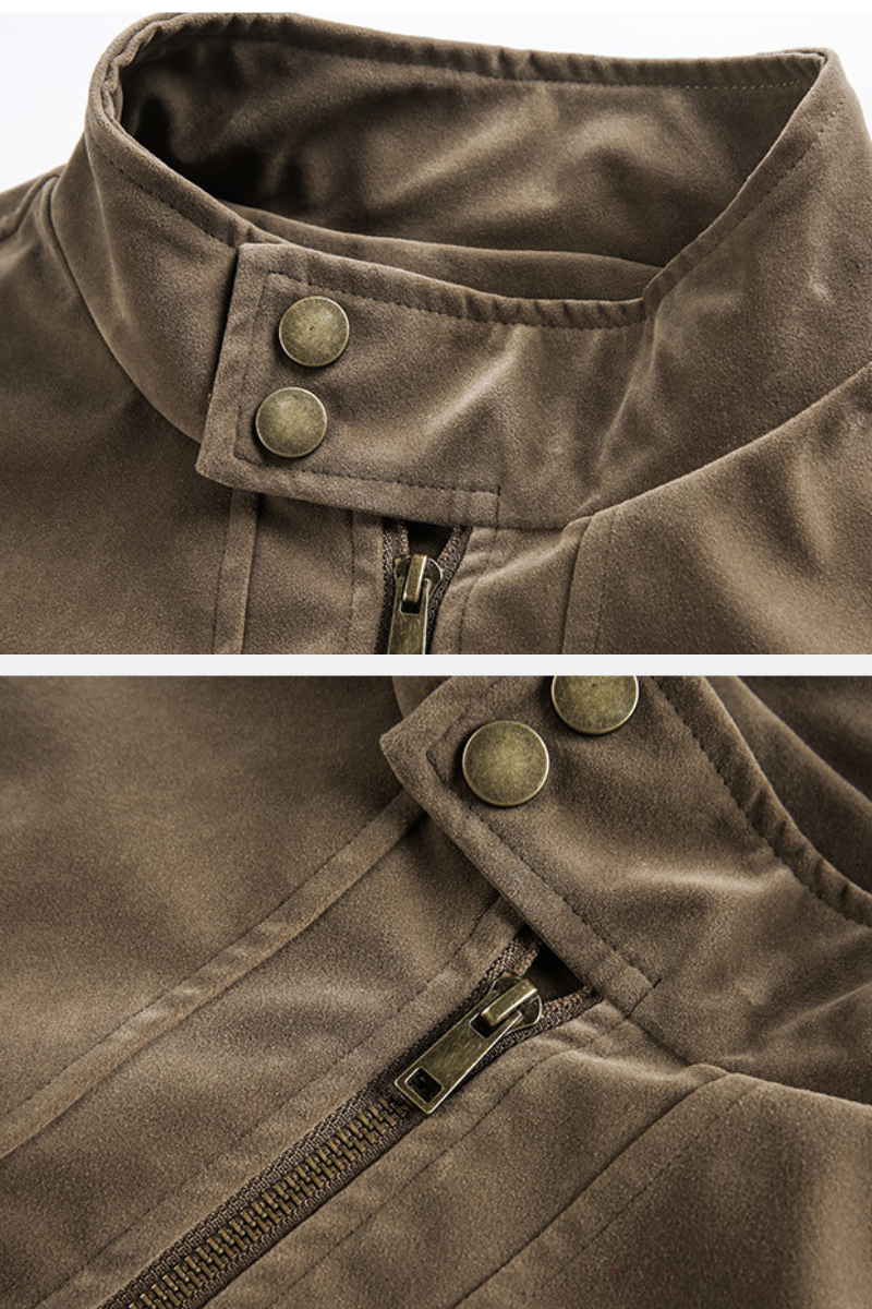 Unisex Spring New Barn Rivet Crop Harrington Jacket