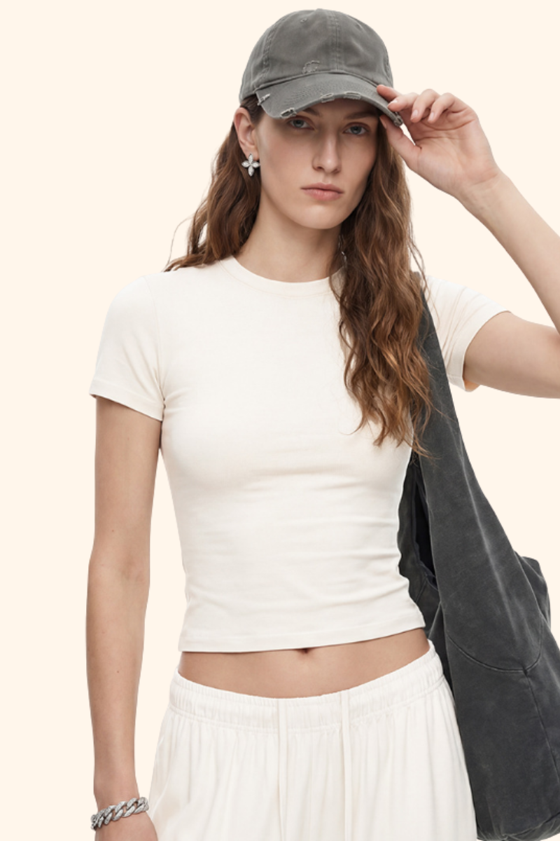 Women's Summer 200g High Stretch Slim Sports Tee