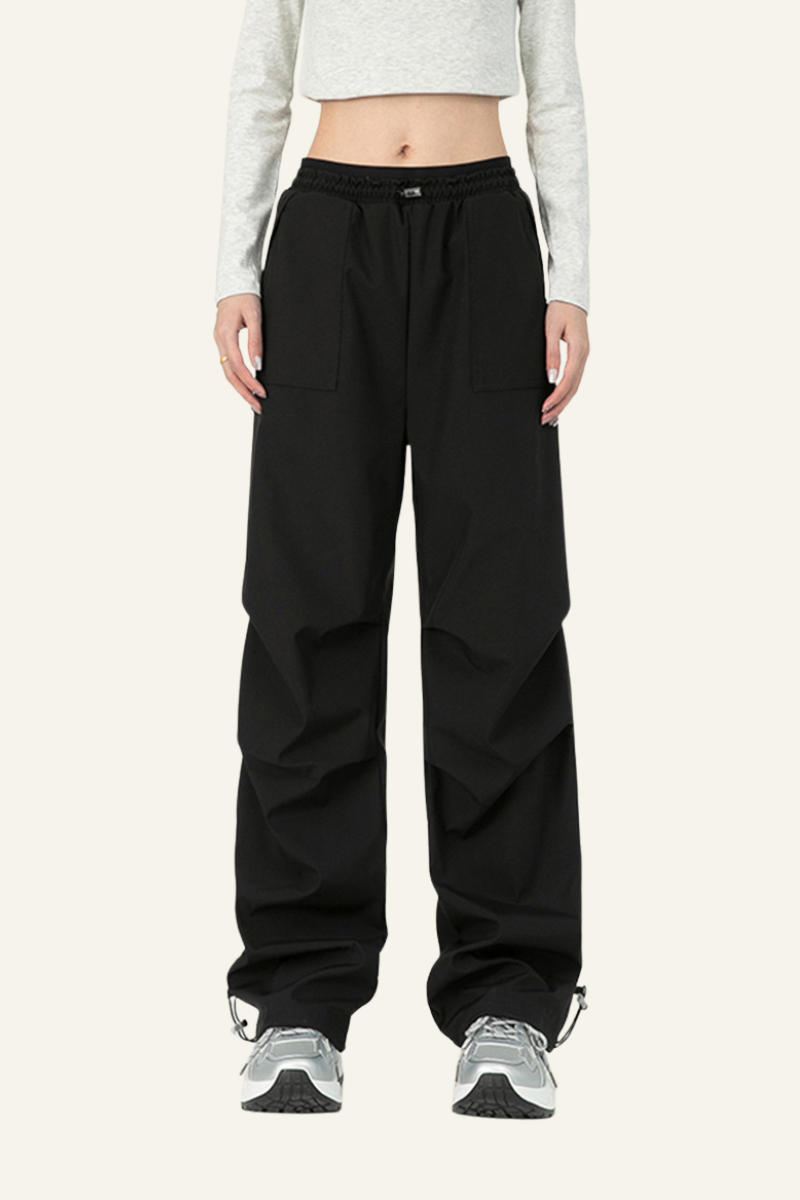 Women's Water-Resistant Lightweight Pleated  Cargo Pants