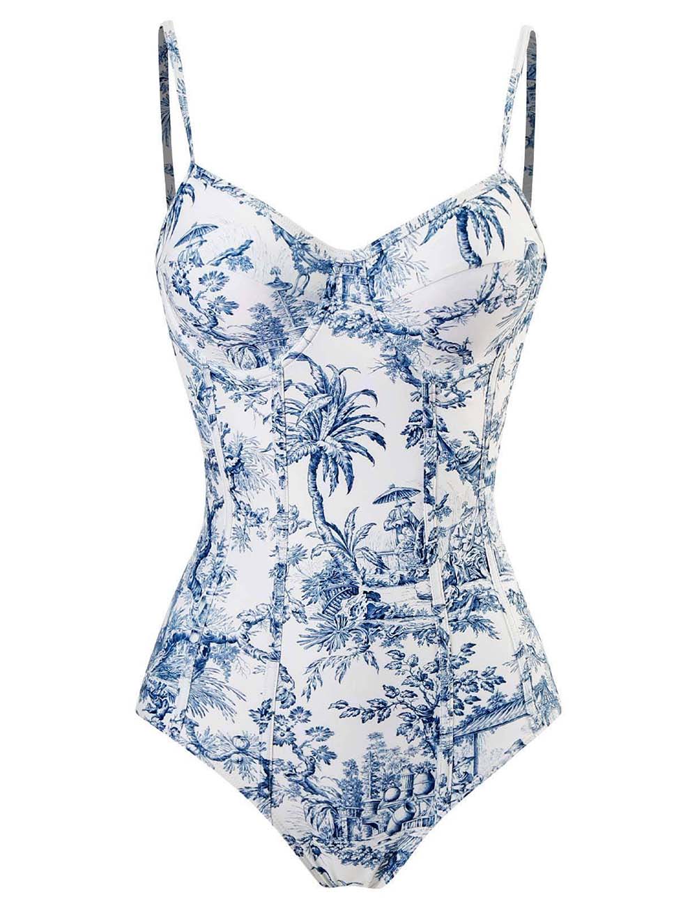 Open Back One Piece Swimsuit with Cover Up 8BK3WST282