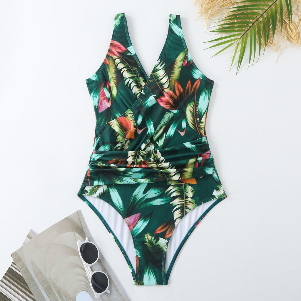 Ladies Print One Piece Swimwear with Cover SKSW40136