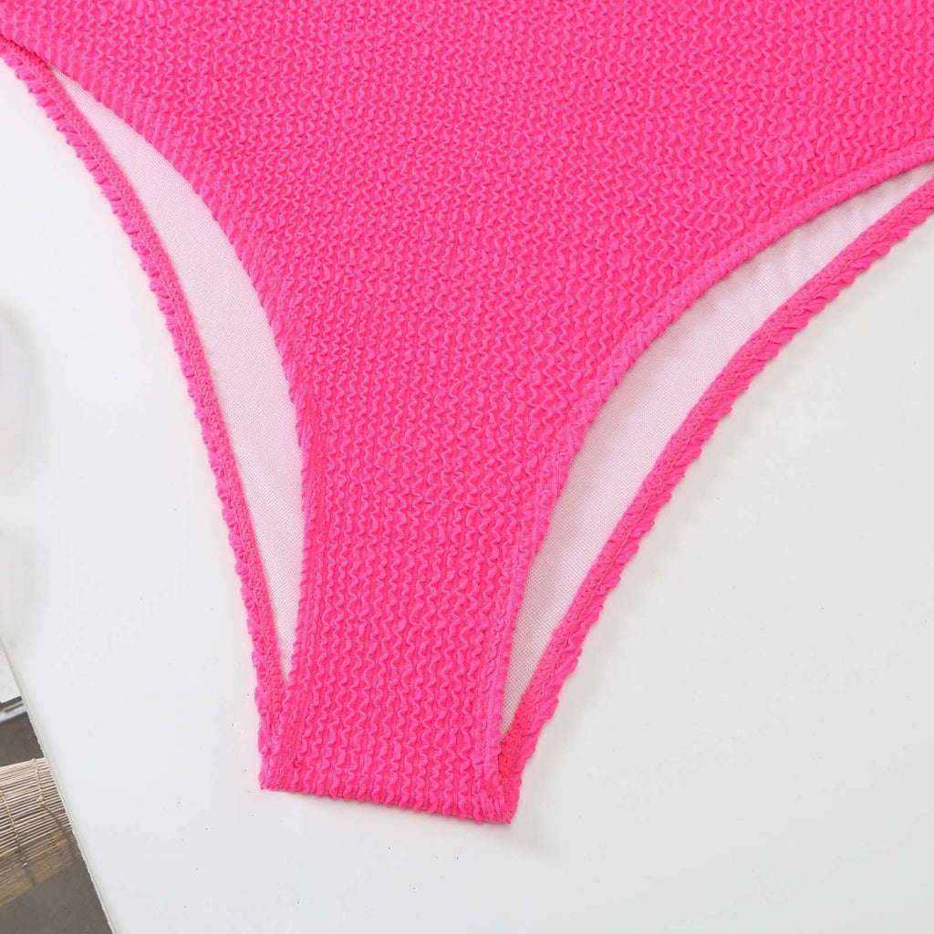 Ladies Wrinkle Basic One Piece Swimwear SKSW40156