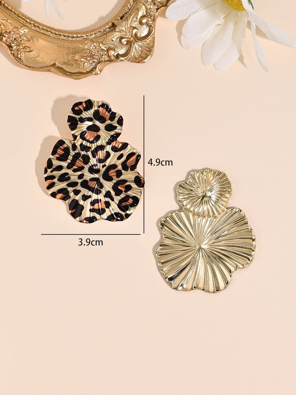 Ladies Leopard Water Dropped Pandent Earrings SKAJ4225