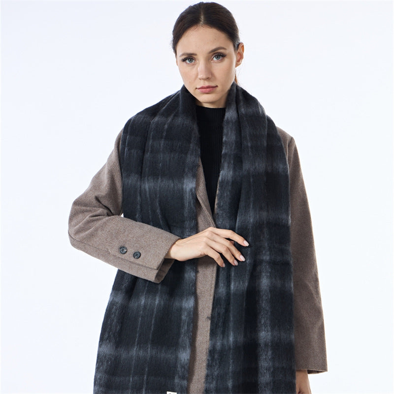 Unisex Color Block Plaid Everyday Scarf SKAS4200