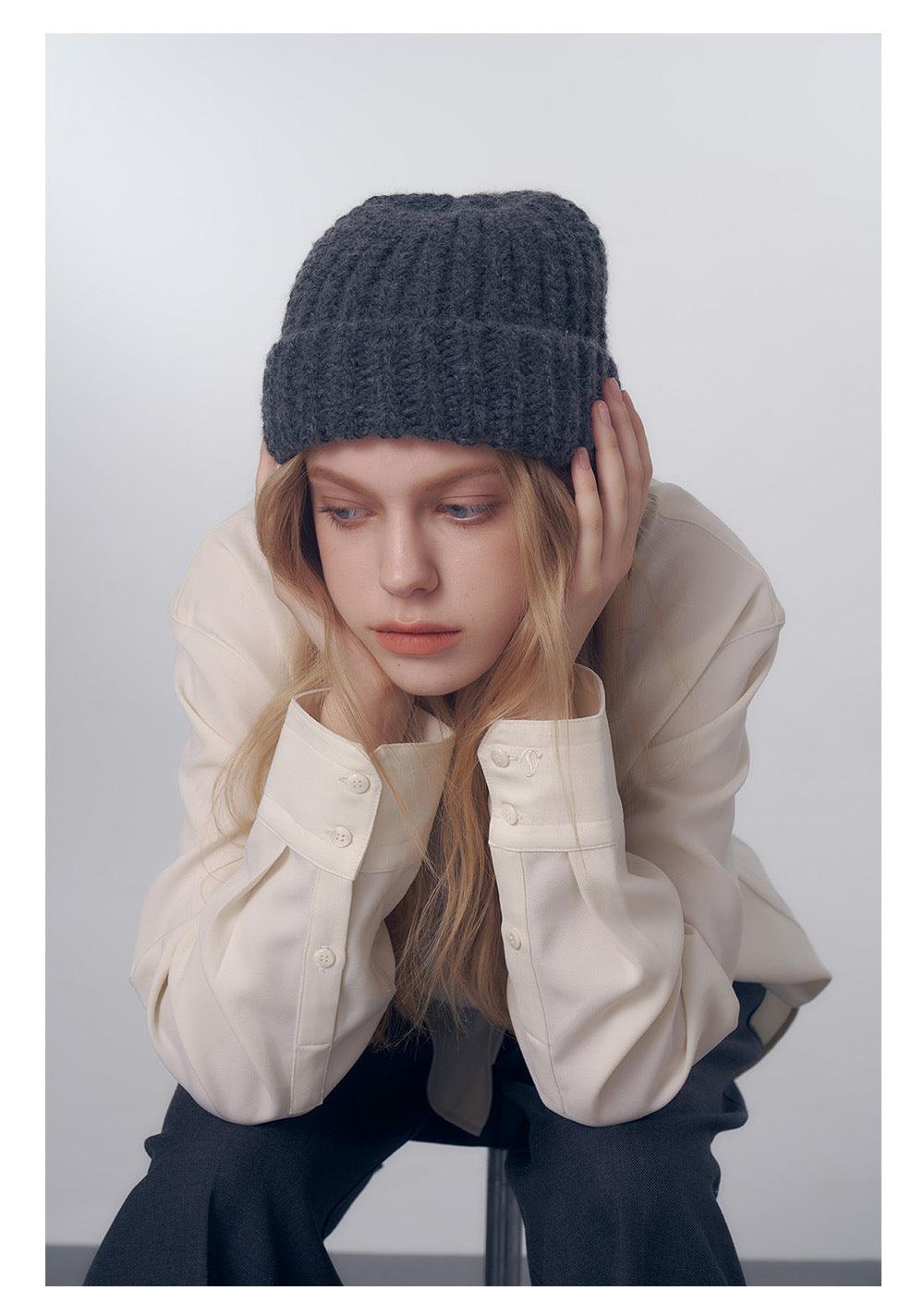 Ladies Solid Color Warm Winter Knit hat YH3025
