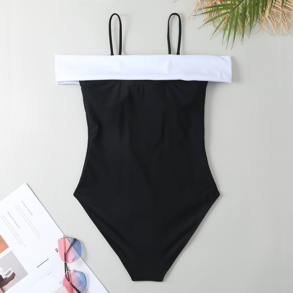 Color Block Bowknot Swimwear with Cover SKSW40151
