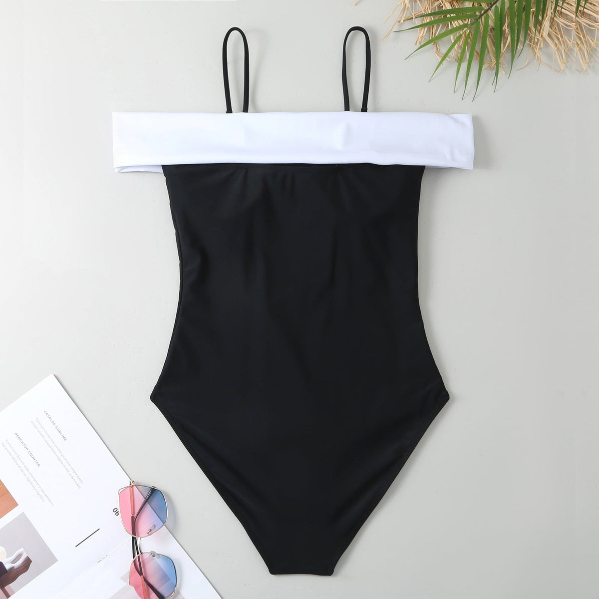 Color Block Bowknot Swimwear with Cover SKSW40151