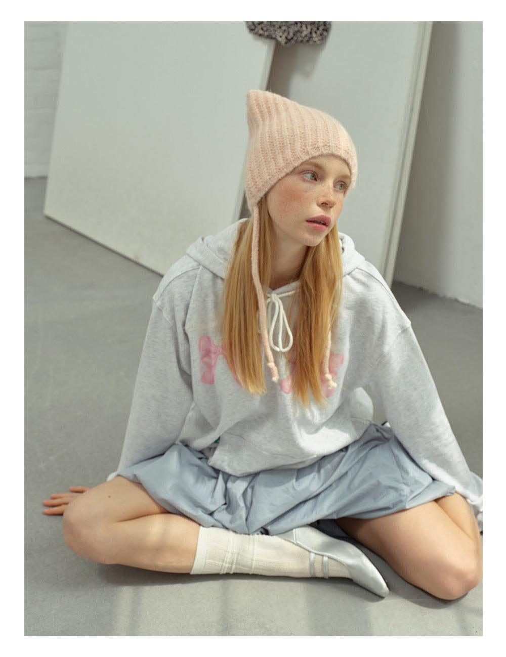 Ladies Solid Color Cat Ears Hat YH4049