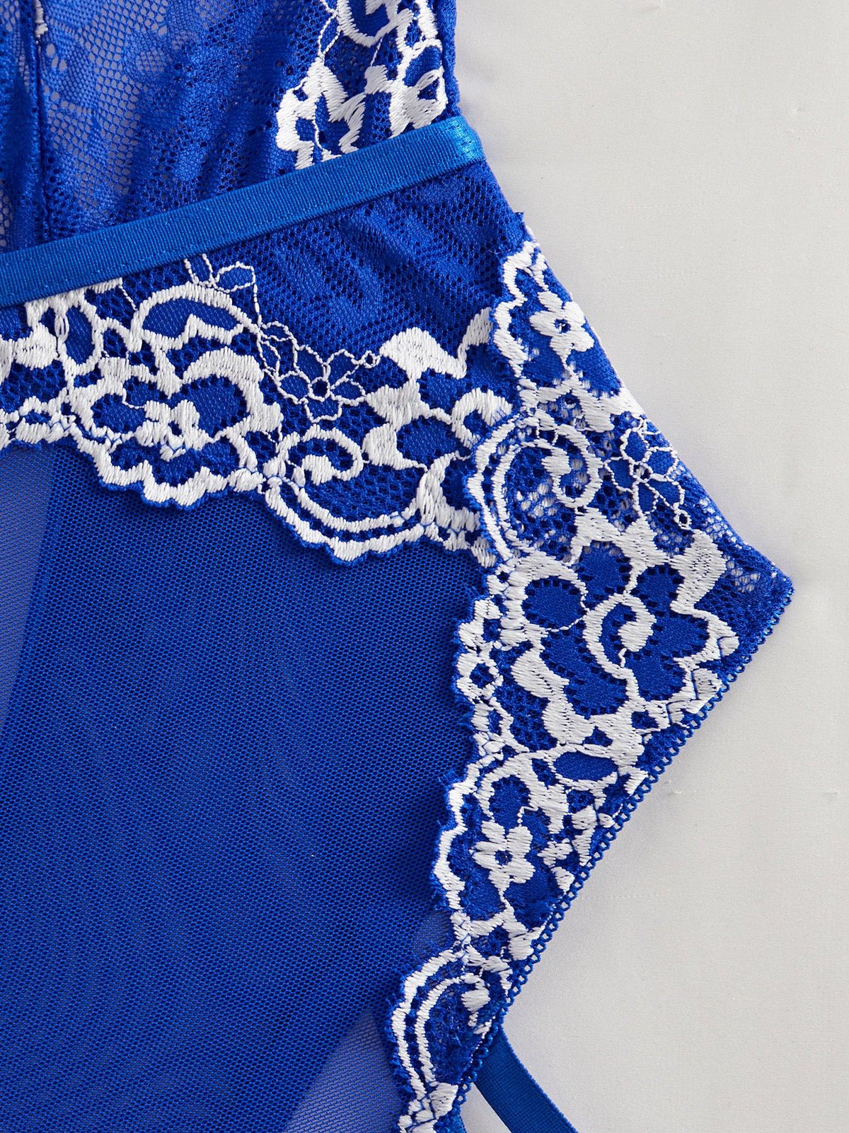 Ladies Sexy Lingerie Floral Lace See Through Teddy SKLG4006