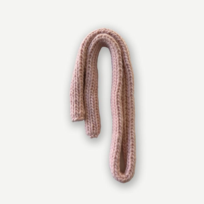 Ladies Solid Color Chunky Kint Scarves YW4031