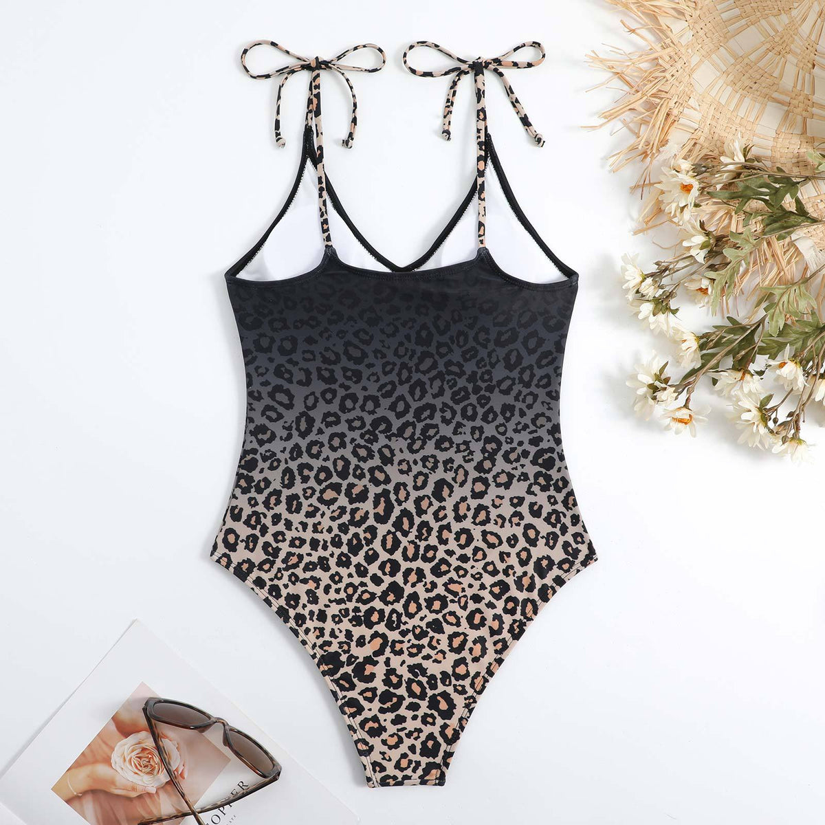 Two Shoulder One Piece Swimwear with Salong SKSW40114