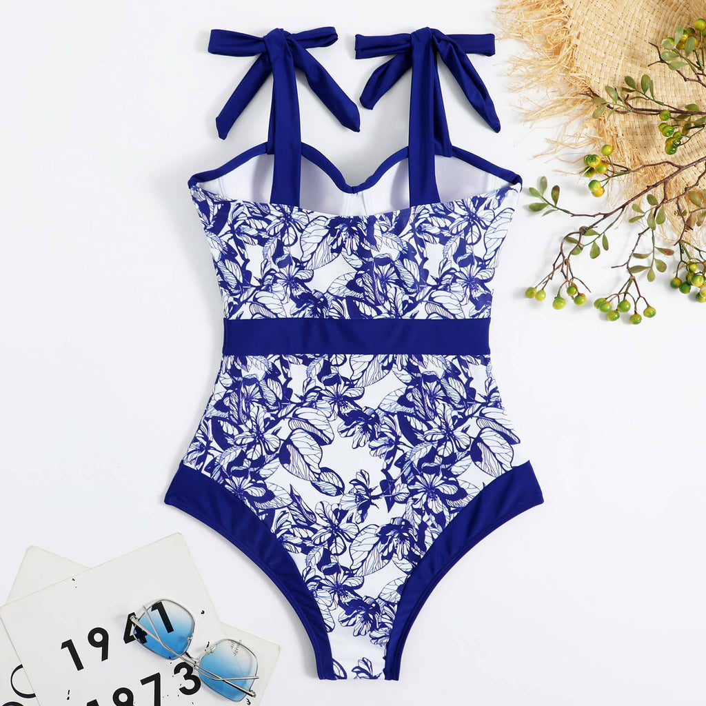 Strape Shoulder One Piece Swimwear with Salong SKSW40116