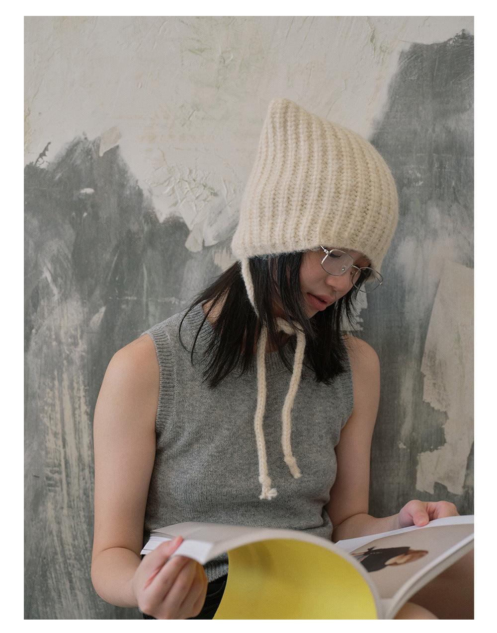 Ladies Solid Color Cat Ears Hat YH4049