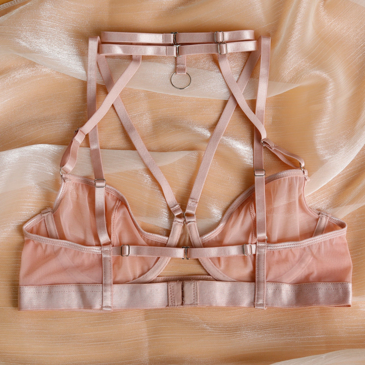 Ladies Solid Color 3PCS Lingerie Set SKLG4090