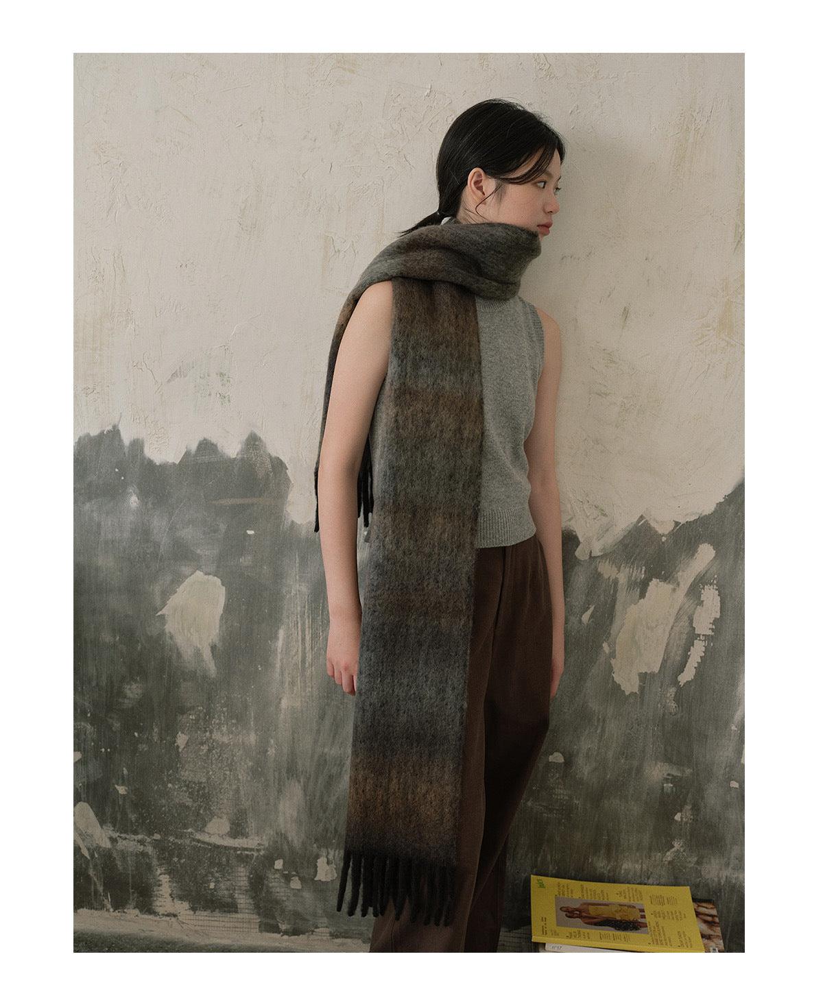 Ladies Gradient Color Simple Scarf YN037
