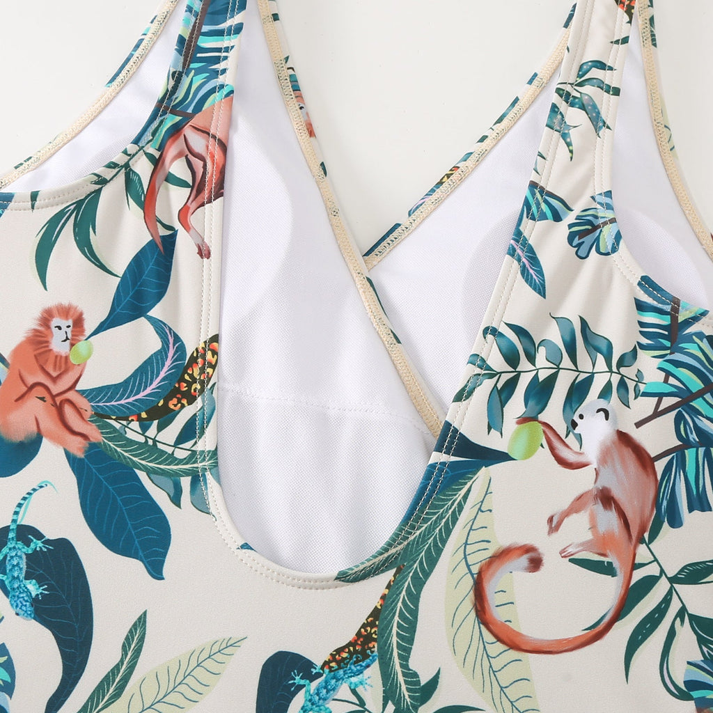 Ladies Print One Piece Swimwear with Cover SKSW40136