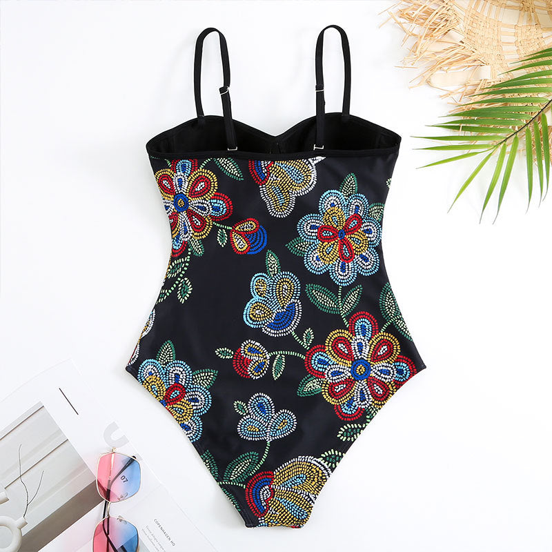 Ladies One Piece Swimwear with Cover Up 8BK3WST78