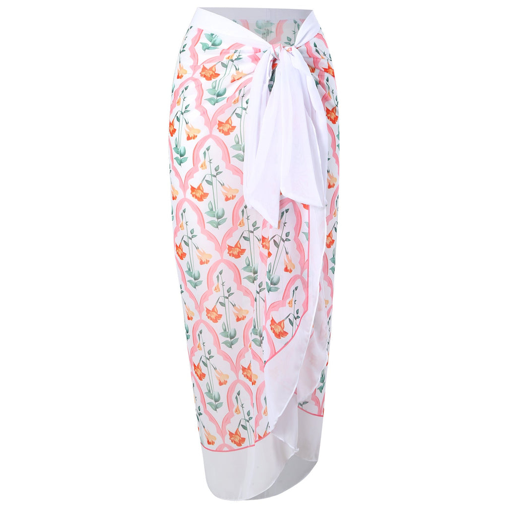 String Halter One Piece Swimwear with Cover SKSW40150