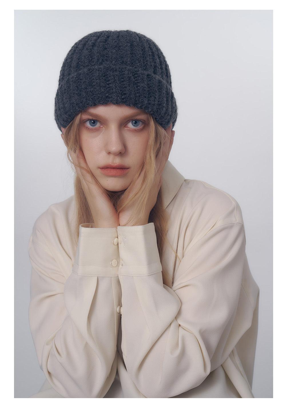 Ladies Solid Color Warm Winter Knit hat YH3025