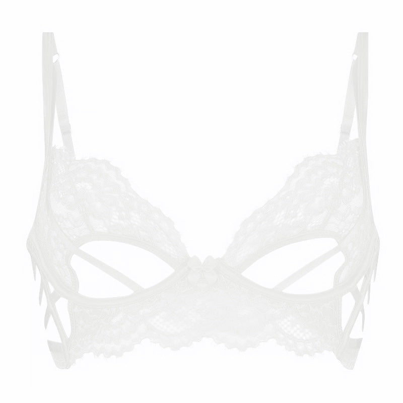 Ladies Floral Lace Hallow Out 2PCS Lingerie Set SKLG4109