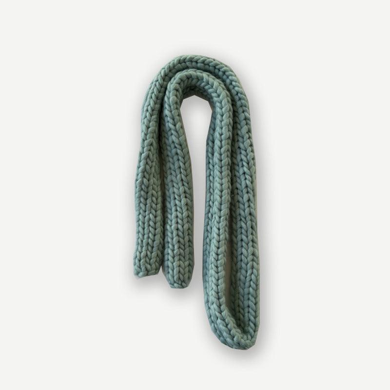 Ladies Solid Color Chunky Kint Scarves YW4031