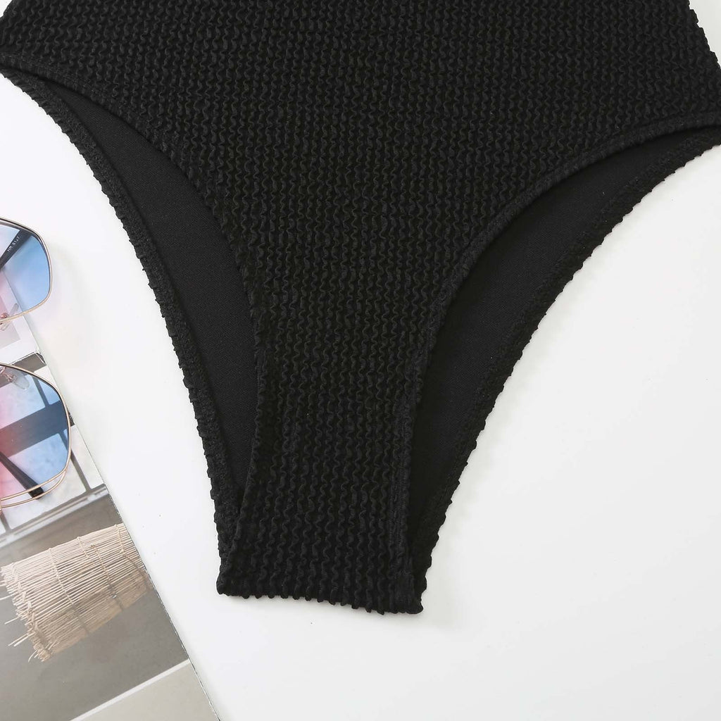 Ladies Wrinkle Basic One Piece Swimwear SKSW40156