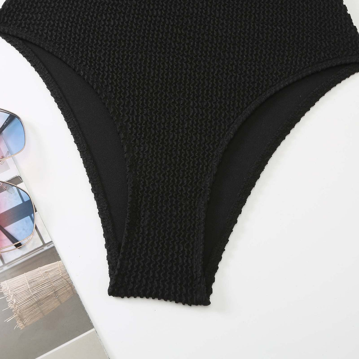 Ladies Wrinkle Basic One Piece Swimwear SKSW40156