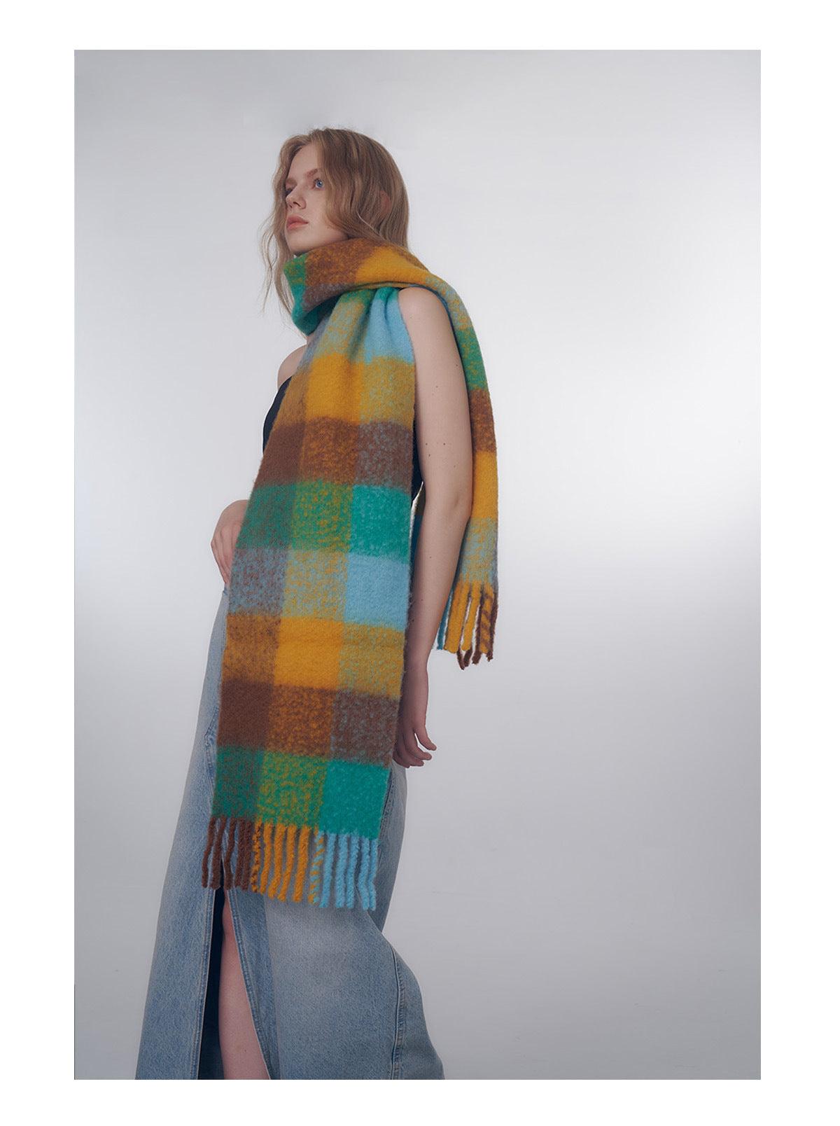 Ladies Color Blocks Simple Scarf YN004