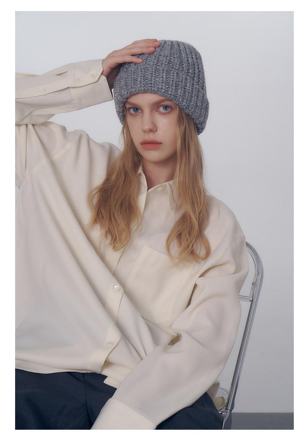 Ladies Solid Color Warm Winter Knit hat YH3025